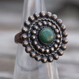 Vintage Sterling Turquoise Ring 4.75
