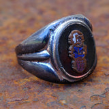 Vintage Sterling FLT ODD FELLOWS Signet Ring 7.5