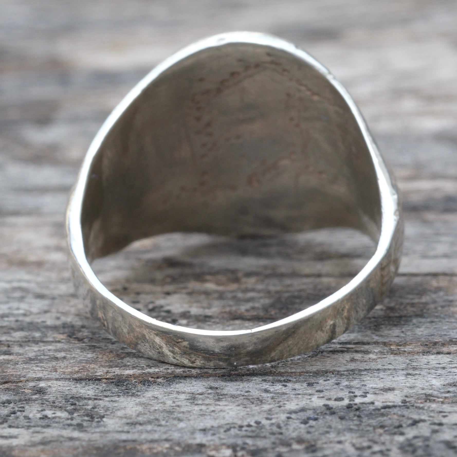 Vintage Sterling Silver Military Signet Ring 10