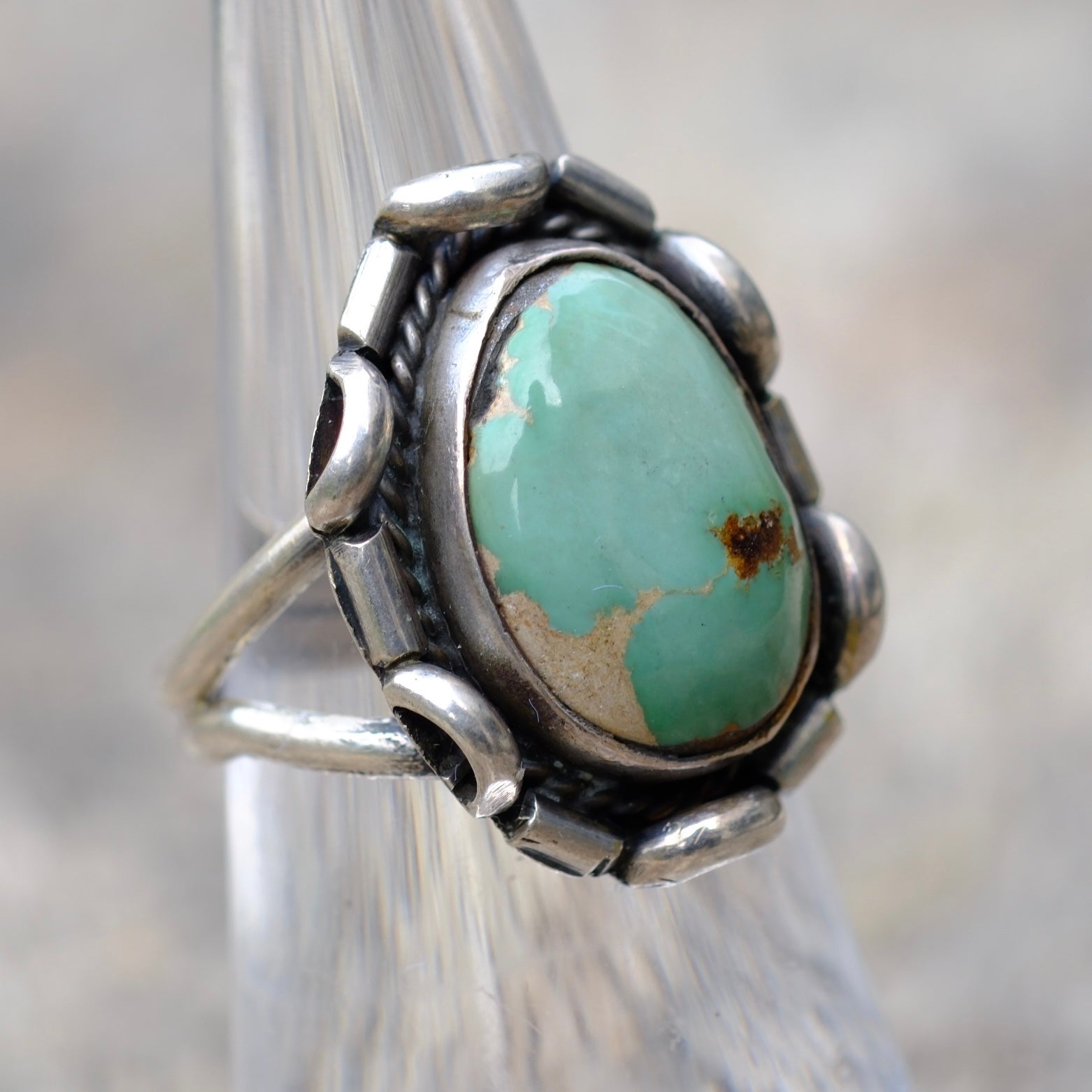Vintage Sterling Turquoise Ring 6