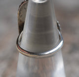 Vintage Sterling Turquoise Roper Ring 5.5