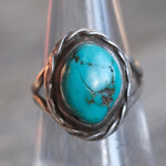 Vintage Sterling Turquoise Ring 6.5