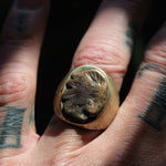 Vintage Worn Big Chief Mexican Biker Ring 9.5