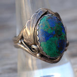 Vintage Sterling Azurite Ring 10.25