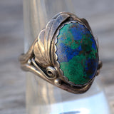 Vintage Sterling Azurite Ring 10.25