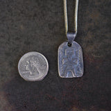 Vintage Sterling Kachina Tag Necklace