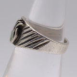 Vintage Sterling Turquoise Bear Paw Band 5.75