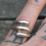 Vintage Sterling Silver Modernist Ring 6.25