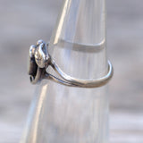 Vintage Sterling Mother Of Pearl Feather Ring 4.5