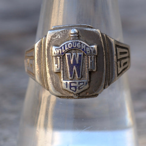 Vintage Sterling Willoughby Class Signet Ring 9