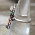 Vintage Sterling Zuni Inlay Ring 6.75