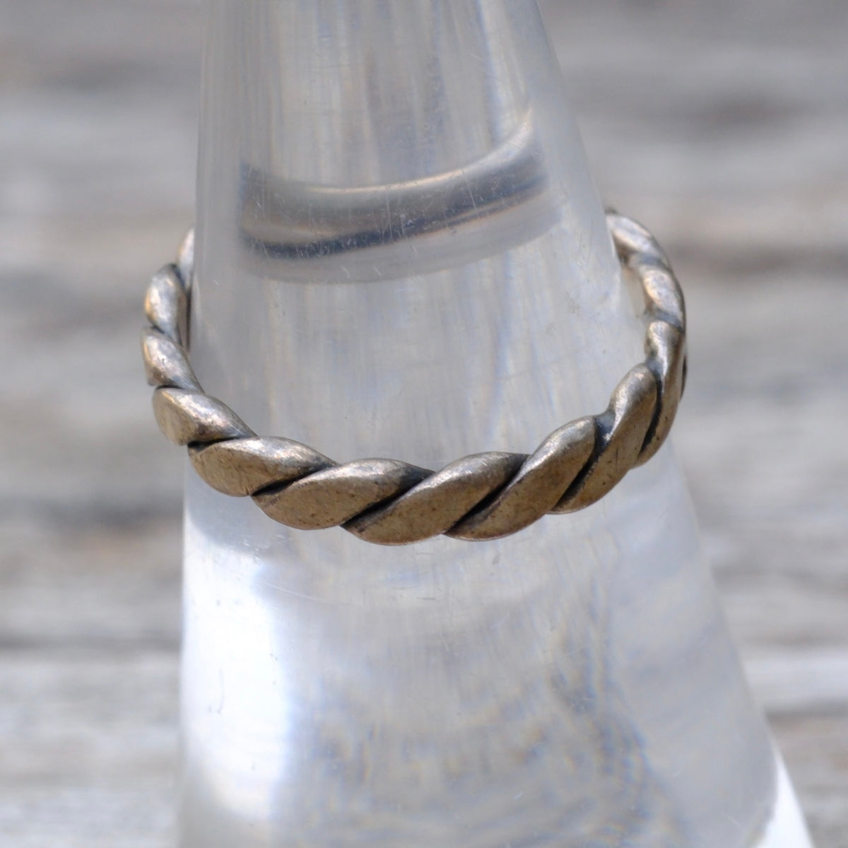Vintage Sterling Twisted Band Ring 5.75