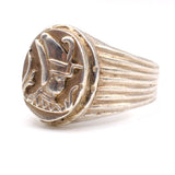 Vintage Sterling Egyptian Signet Ring 8.75