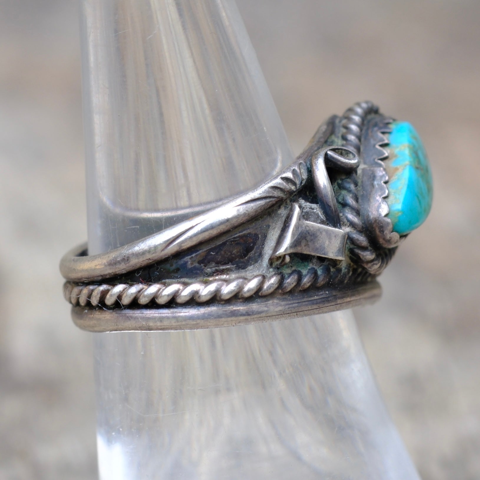 Vintage Sterling Turquoise Ring 7
