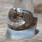Vintage Sterling Silver Saddle Ring 13