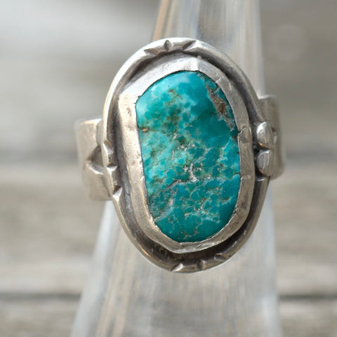 Vintage Sterling Turquoise Ring 6