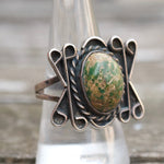 Vintage Sterling Turquoise Ring 8.5