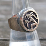 Vintage Sterling Kokopelli Ring 8.75