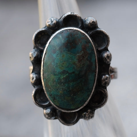 Vintage Sterling Turquoise Ring 6.5