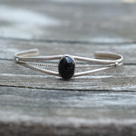 Vintage Sterling Onyx Roper Cuff