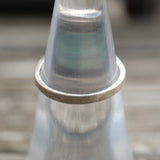 Vintage Sterling Malachite and Marcasite Ring 6