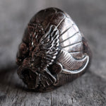 Vintage Sterling Silver Eagle Ring 10.75