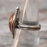 Vintage Sterling Shell Ring 7.5