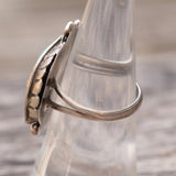 Vintage Sterling Turquoise Feather Ring 6.5