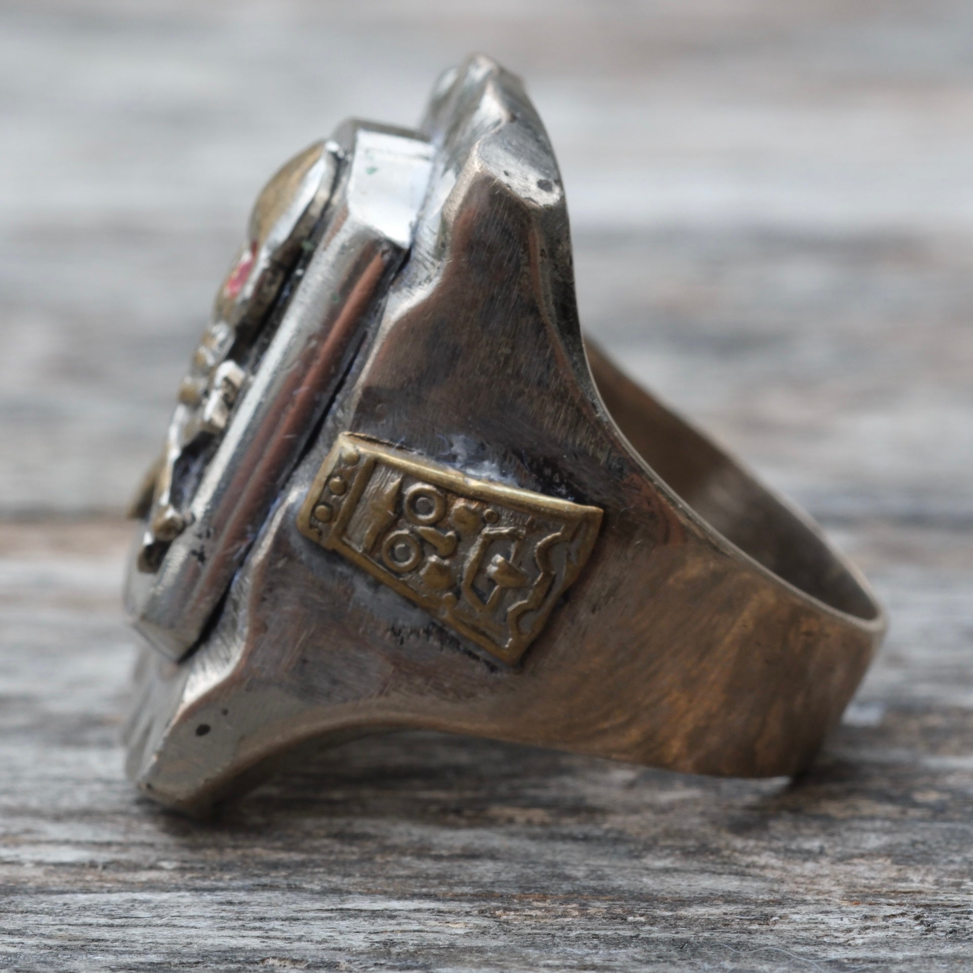 Vintage Mexican Biker Skull Ring 11