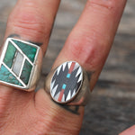 Vintage Dishta Zuni Inlay Ring 10