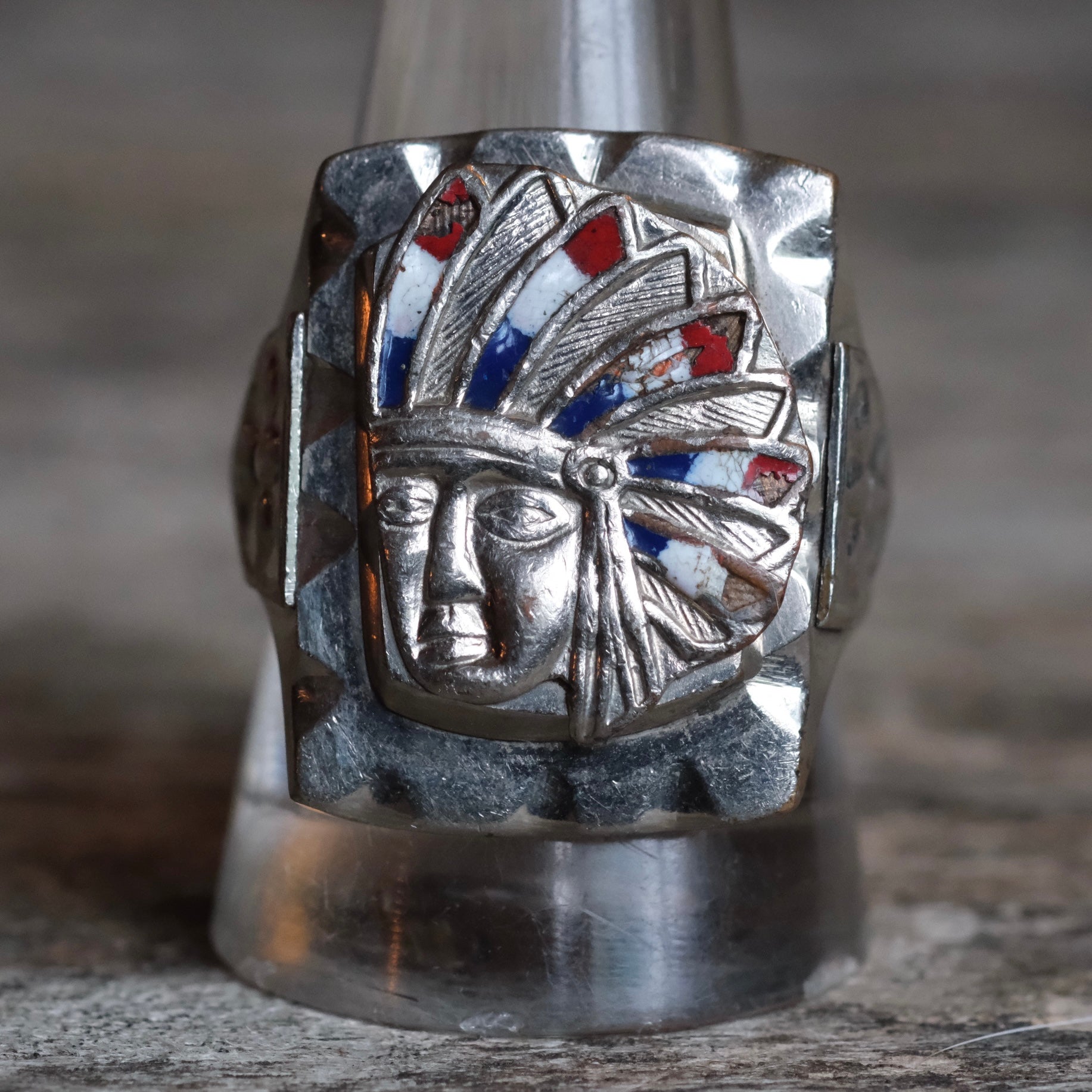 Vintage Mexican Biker Souvenir Ring 11