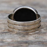 Vintage Sterling Onyx Band 13.25