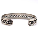 Vintage Sterling Silver Braided Cuff Bracelet 6.25"