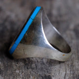 Vintage Sterling Inlaid Cardinal Ring 11.25