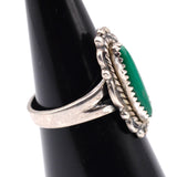 Vintage Sterling Malachite Ring 5