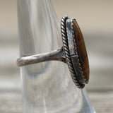 Vintage Sterling Tigers Eye Ring 7