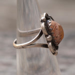 Vintage Sterling Natural Agate Ring 4.5