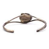 Vintage Sterling Onyx Feather Cuff 6.25"