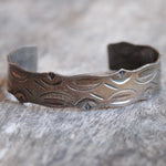 Vintage Sterling Silver Stamped Cuff