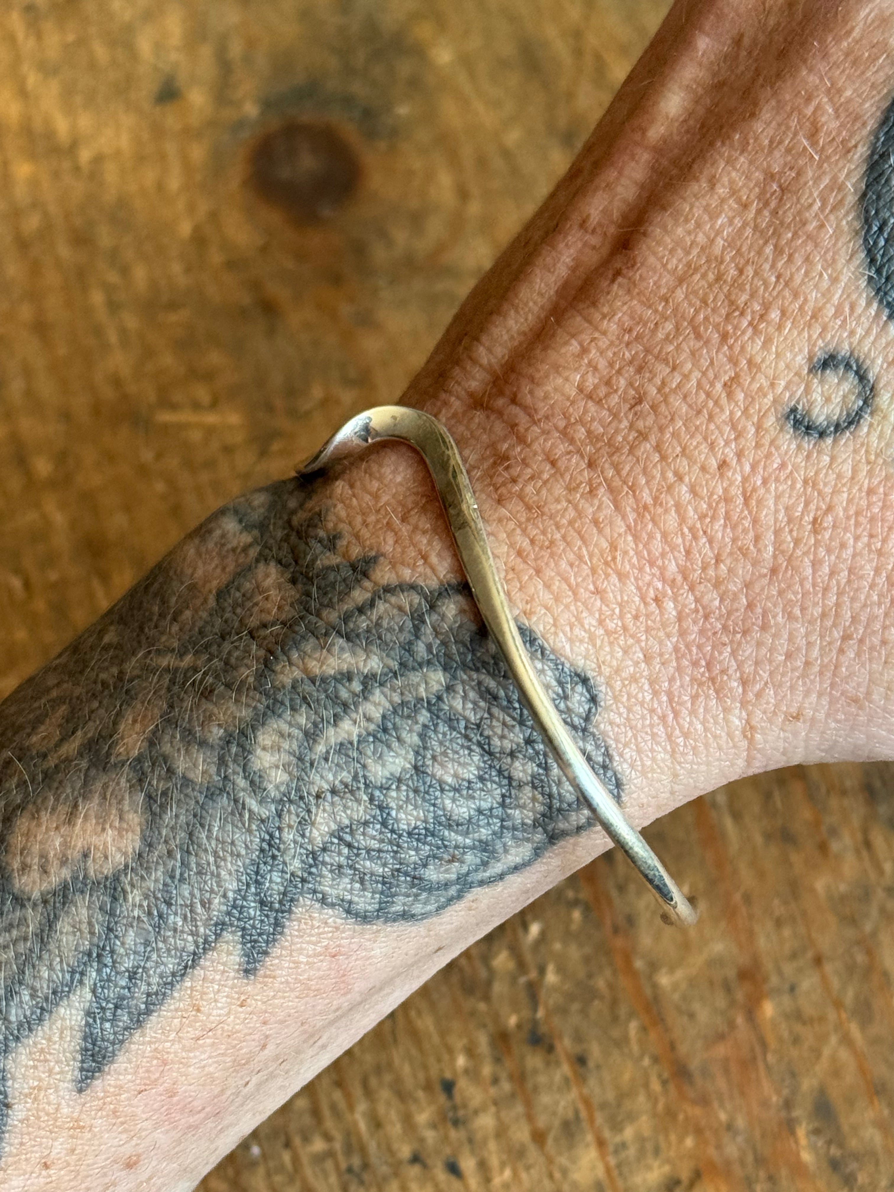 Vintage Sterling Silver Wave Cuff