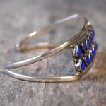 Vintage Sterling Lapis Cuff