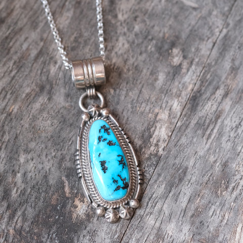 Vintage Sterling Turquoise Necklace