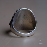 Vintage Sterling and Copper Eagle Ring 9.5
