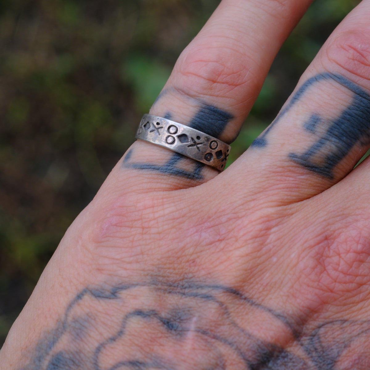 Vintage Sterling Stamped Band Ring 6