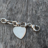 Vintage Stering Chain Heart Bracelet