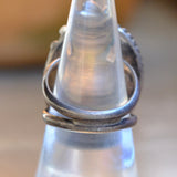 Vintage Sterling Turquoise Roper Ring 7.75