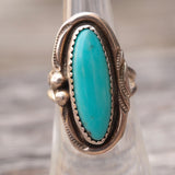 Vintage Sterling Turquoise Ring 6.25