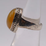 Vintage Sterling Agate Ring 5.25