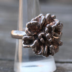 Vintage Sterling Silver Flower Ring 8.75