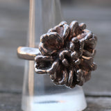 Vintage Sterling Silver Flower Ring 8.75